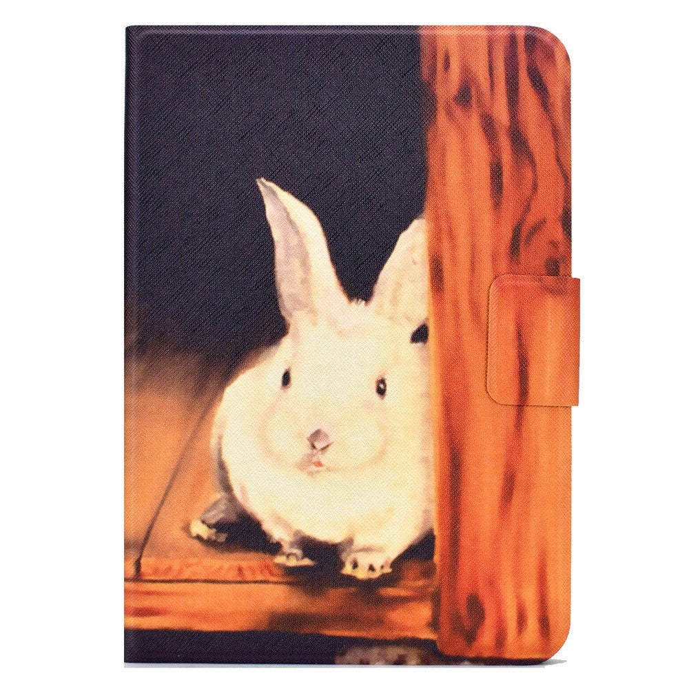 For Lenovo Legion Y700 Pattern Printing Leather Shock Proof Tablet Case Protective Cover - Rabbit