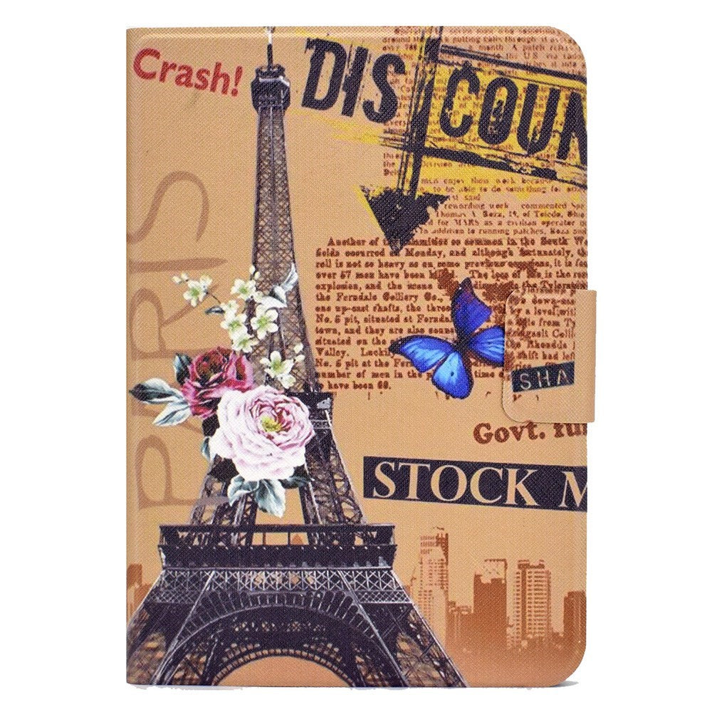 For Lenovo Legion Y700 Pattern Printing Leather Shock Proof Tablet Case Protective Cover - Iron Tower