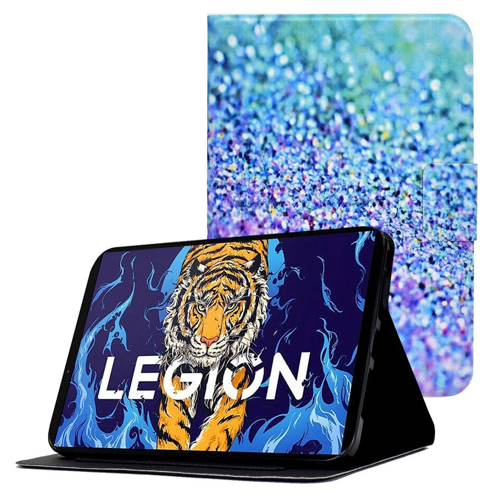 For Lenovo Legion Y700 Pattern Printing Leather Shock Proof Tablet Case Protective Cover - Multi-color