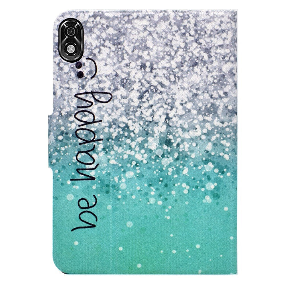 For Lenovo Legion Y700 Pattern Printing Leather Shock Proof Tablet Case Protective Cover - BE HAPPY