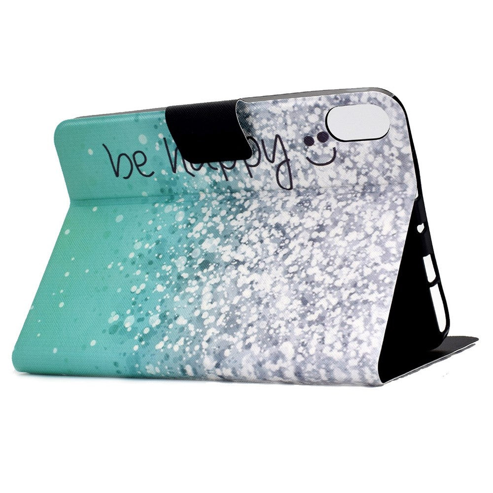 For Lenovo Legion Y700 Pattern Printing Leather Shock Proof Tablet Case Protective Cover - BE HAPPY