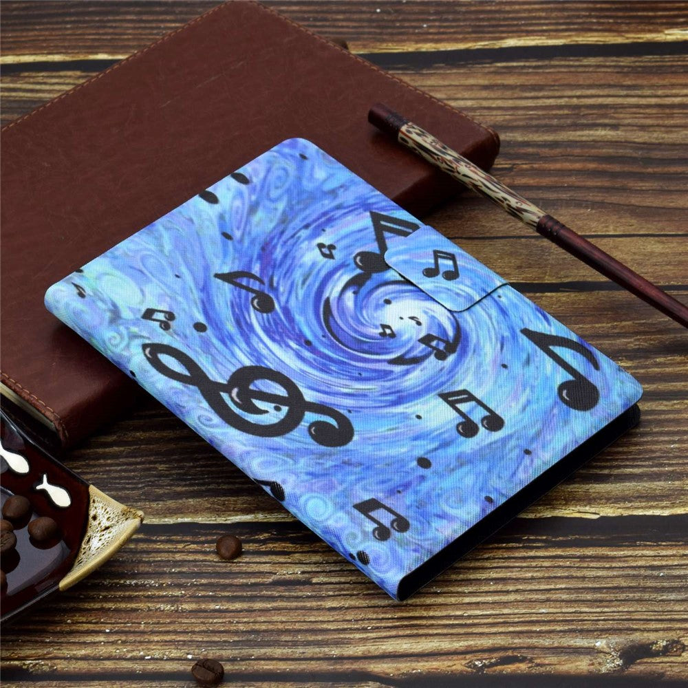 For Lenovo Legion Y700 Pattern Printing Leather Shock Proof Tablet Case Protective Cover - Musical Notes