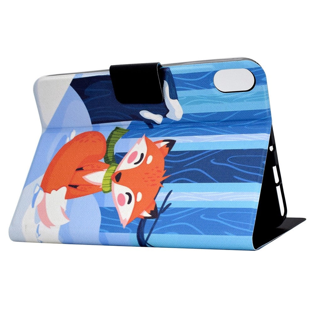 For Lenovo Legion Y700 Pattern Printing Leather Shock Proof Tablet Case Protective Cover - Cartoon Fox