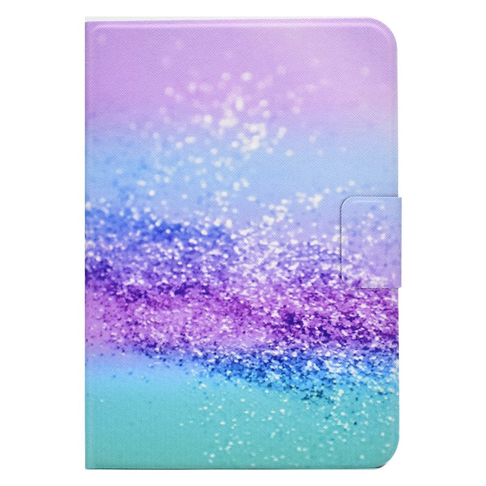 For Lenovo Legion Y700 Pattern Printing Leather Shock Proof Tablet Case Protective Cover - Purple Blue