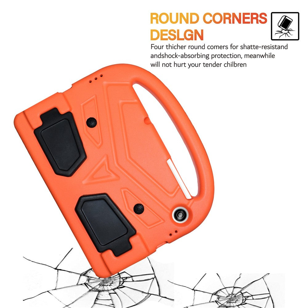 For Lenovo Tab M10 HD Gen 2 X306 Sparrow Style Shockproof EVA Tablet Case Kickstand Protective Cover with Portable Handle - Orange