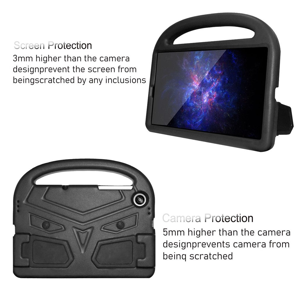 For Lenovo Tab M10 HD Gen 2 X306 Sparrow Style Shockproof EVA Tablet Case Kickstand Protective Cover with Portable Handle - Black