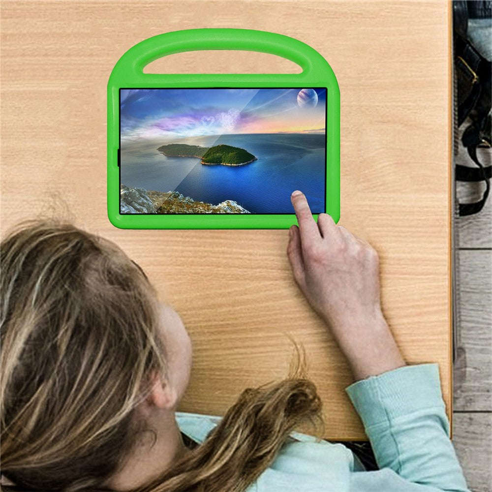 For Lenovo Tab M10 HD Gen 2 X306 Sparrow Style Shockproof EVA Tablet Case Kickstand Protective Cover with Portable Handle - Green