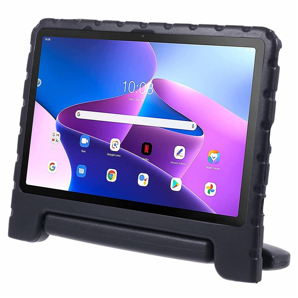 For Lenovo Tab M10 Plus (3rd Gen) / Tab M10 5G EVA Tablet Cover Portable Handle Kickstand Case - Black