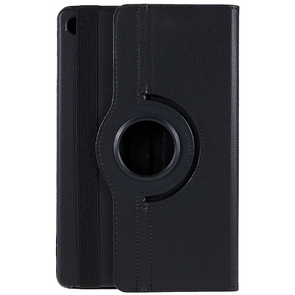 For Lenovo Tab M10 Plus (3rd Gen) / Xiaoxin Pad 2022 10.6 inch 125F / 128F Leather Tablet Case Rotating Stand Cover - Black