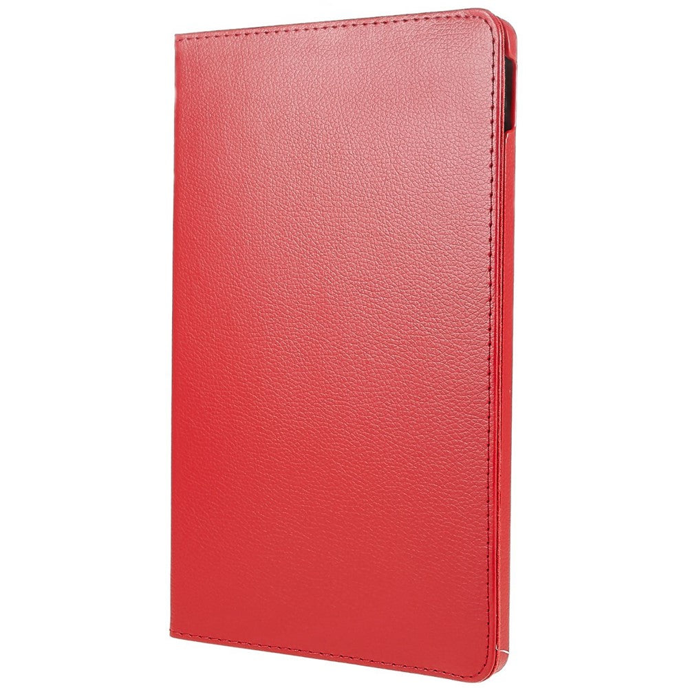 For Lenovo Tab M10 Plus (3rd Gen) / Xiaoxin Pad 2022 10.6 inch 125F / 128F Leather Tablet Case Rotating Stand Cover - Red