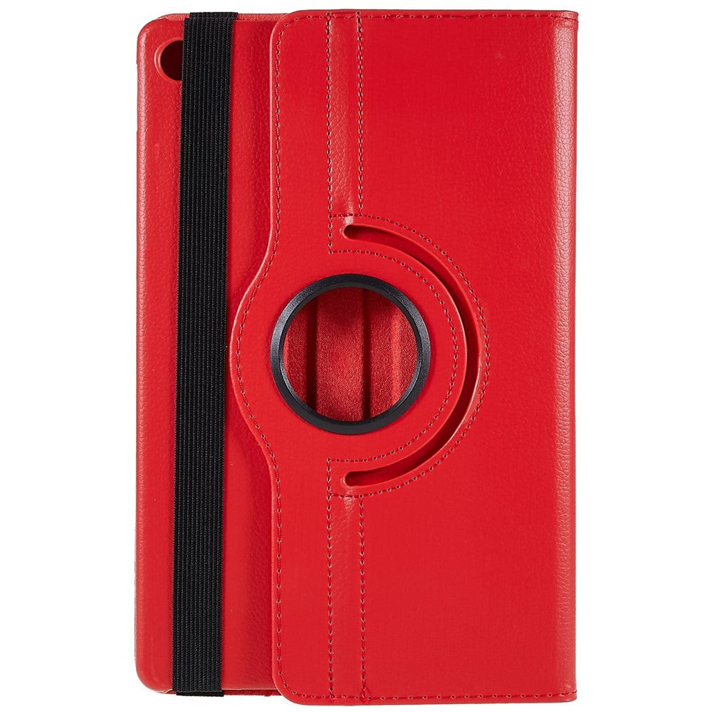 For Lenovo Tab M10 Plus (3rd Gen) / Xiaoxin Pad 2022 10.6 inch 125F / 128F Leather Tablet Case Rotating Stand Cover - Red
