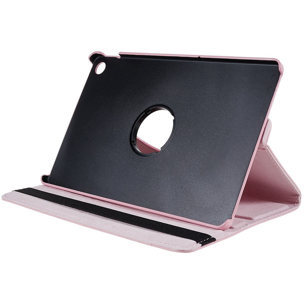 For Lenovo Tab M10 Plus (3rd Gen) / Xiaoxin Pad 2022 10.6 inch 125F / 128F Leather Tablet Case Rotating Stand Cover - Pink