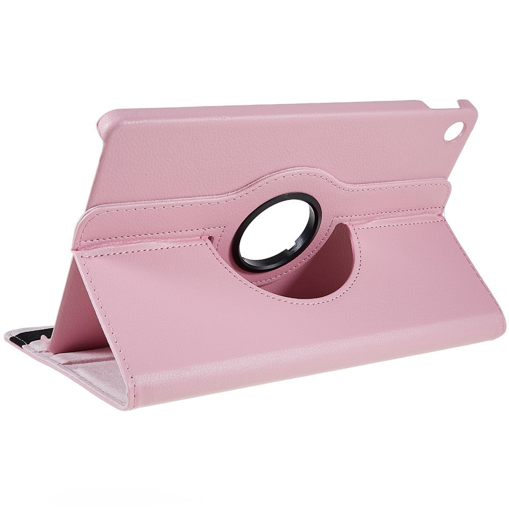 For Lenovo Tab M10 Plus (3rd Gen) / Xiaoxin Pad 2022 10.6 inch 125F / 128F Leather Tablet Case Rotating Stand Cover - Pink