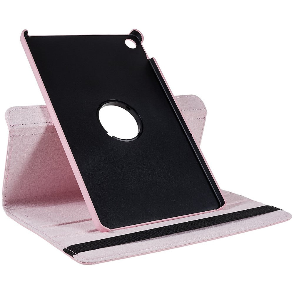 For Lenovo Tab M10 Plus (3rd Gen) / Xiaoxin Pad 2022 10.6 inch 125F / 128F Leather Tablet Case Rotating Stand Cover - Pink