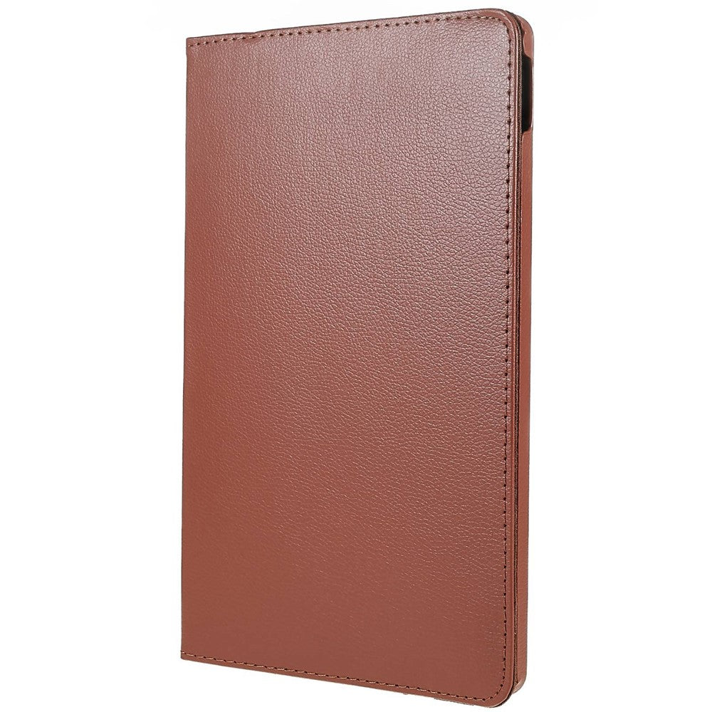 For Lenovo Tab M10 Plus (3rd Gen) / Xiaoxin Pad 2022 10.6 inch 125F / 128F Leather Tablet Case Rotating Stand Cover - Brown