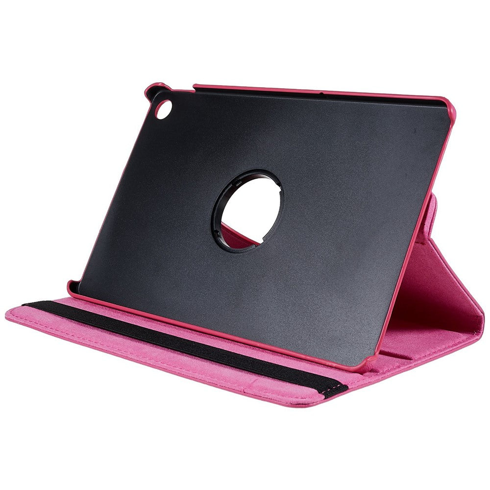 For Lenovo Tab M10 Plus (3rd Gen) / Xiaoxin Pad 2022 10.6 inch 125F / 128F Leather Tablet Case Rotating Stand Cover - Rose