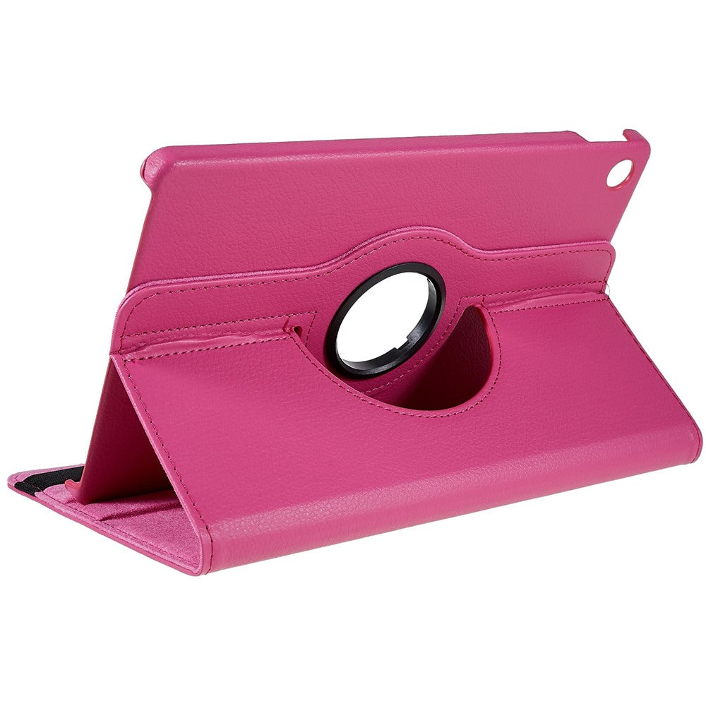 For Lenovo Tab M10 Plus (3rd Gen) / Xiaoxin Pad 2022 10.6 inch 125F / 128F Leather Tablet Case Rotating Stand Cover - Rose