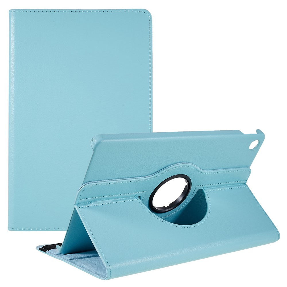For Lenovo Tab M10 Plus (3rd Gen) / Xiaoxin Pad 2022 10.6 inch 125F / 128F Leather Tablet Case Rotating Stand Cover - Baby Blue