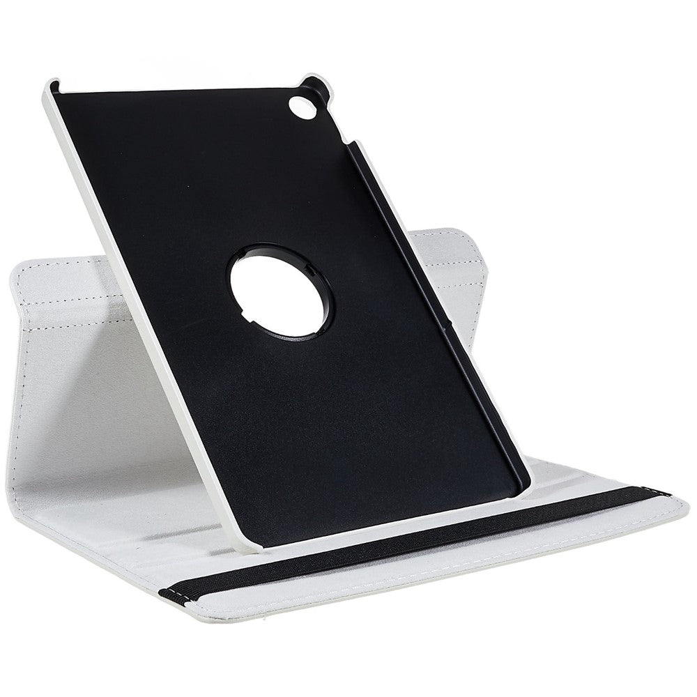 For Lenovo Tab M10 Plus (3rd Gen) / Xiaoxin Pad 2022 10.6 inch 125F / 128F Leather Tablet Case Rotating Stand Cover - White