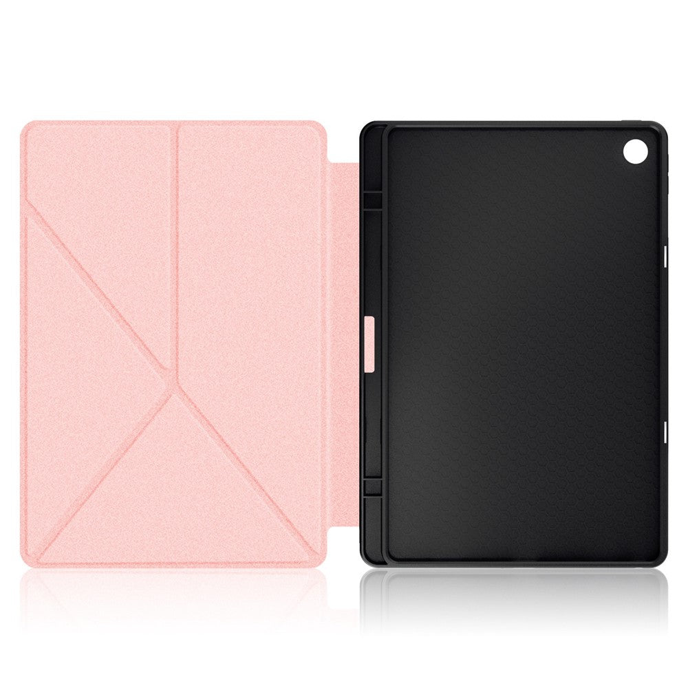 For Lenovo Tab M10 Plus (3rd Gen) / Xiaoxin Pad 2022 10.6 inch 125F / 128F Stand PU Leather + TPU Tablet Case Shockproof Cover - Rose Gold