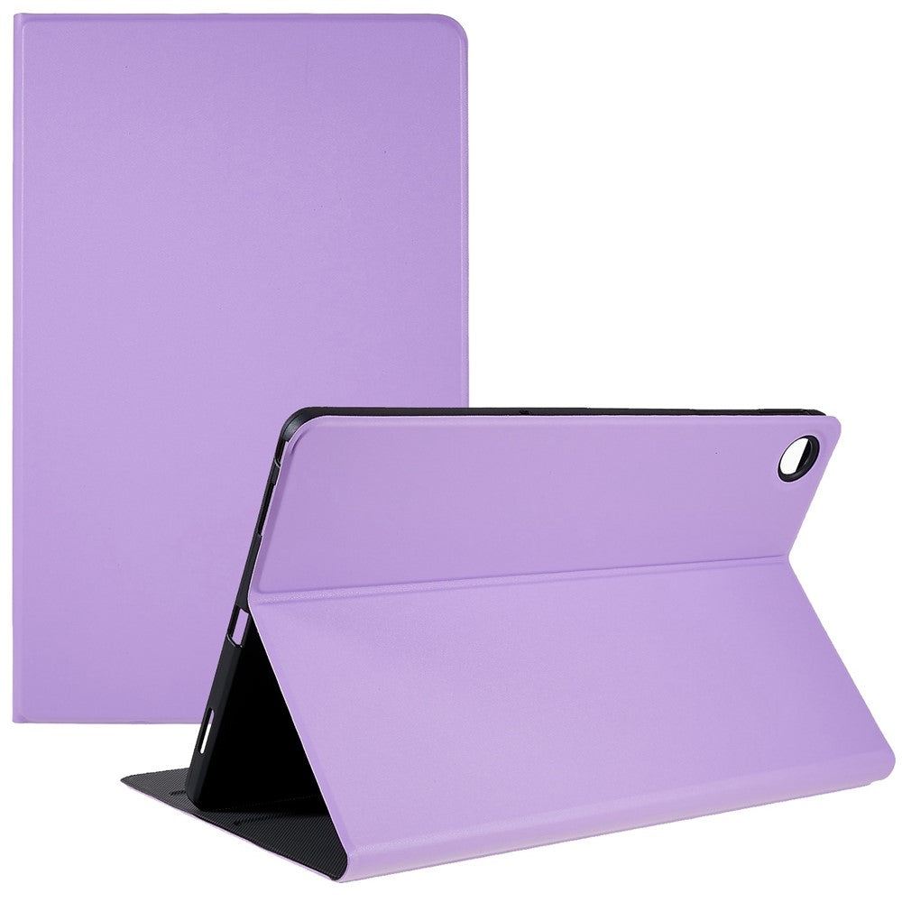PU Leather Drop-Proof Case for Lenovo Tab M10 Plus (3rd Gen) / Xiaoxin Pad 2022 10.6 inch Tablet Stand Cover - Purple