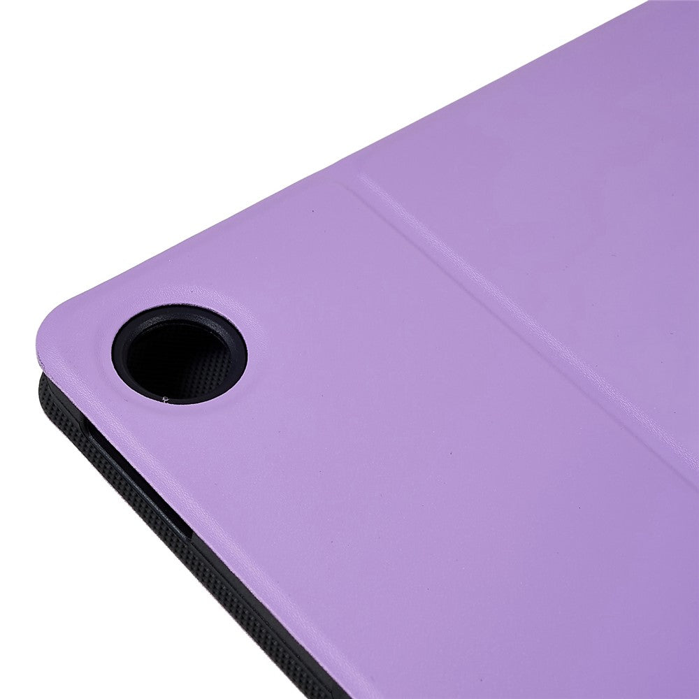 PU Leather Drop-Proof Case for Lenovo Tab M10 Plus (3rd Gen) / Xiaoxin Pad 2022 10.6 inch Tablet Stand Cover - Purple