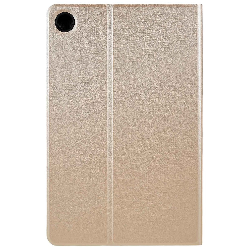 PU Leather Drop-Proof Case for Lenovo Tab M10 Plus (3rd Gen) / Xiaoxin Pad 2022 10.6 inch Tablet Stand Cover - Gold