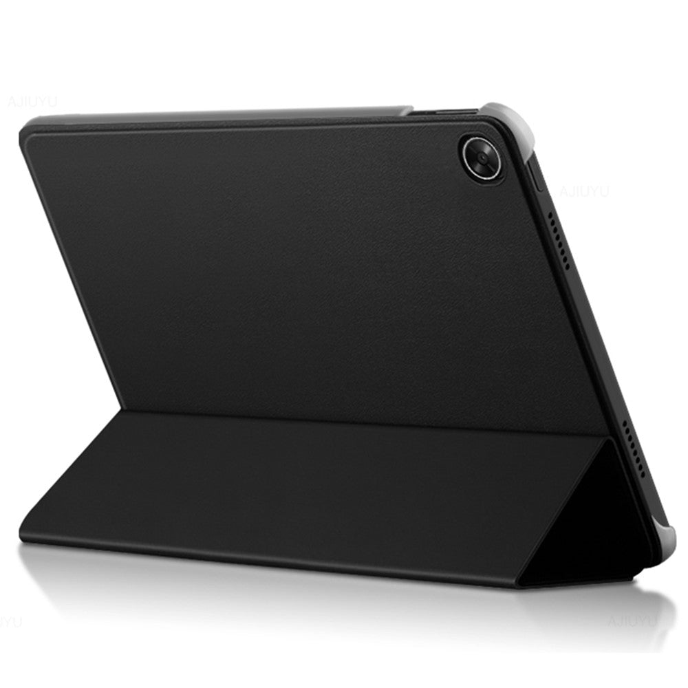 For Lenovo Tab M10 Plus (3rd Gen) / Xiaoxin Pad 2022 10.6 inch Tri-Fold Stand PU Leather + TPU Tablet Cover - Black