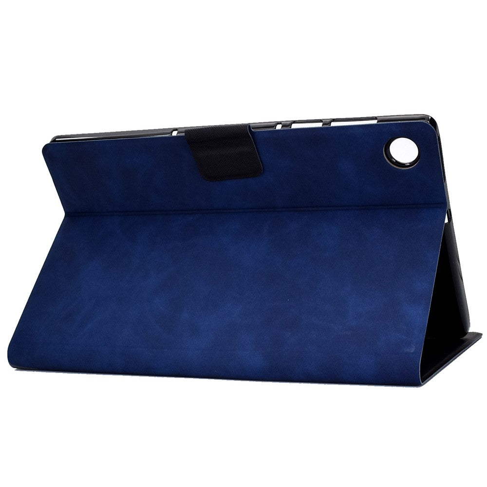 For Lenovo Tab M10 (Gen 3) TB-328F Split Leather Flip Stand Cover Auto Sleep/Wake Function Smart Tablet Case with Card Holders - Blue