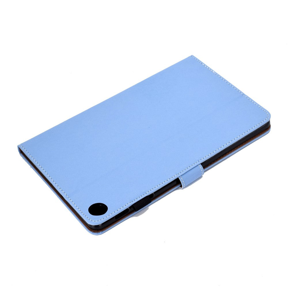 For Lenovo Tab M10 (Gen 3) TB-328F Fold Stand Magnetic Flip Case PU Leather Auto Sleep/Wake Cover with Card Slots and Pencil Holder - Blue