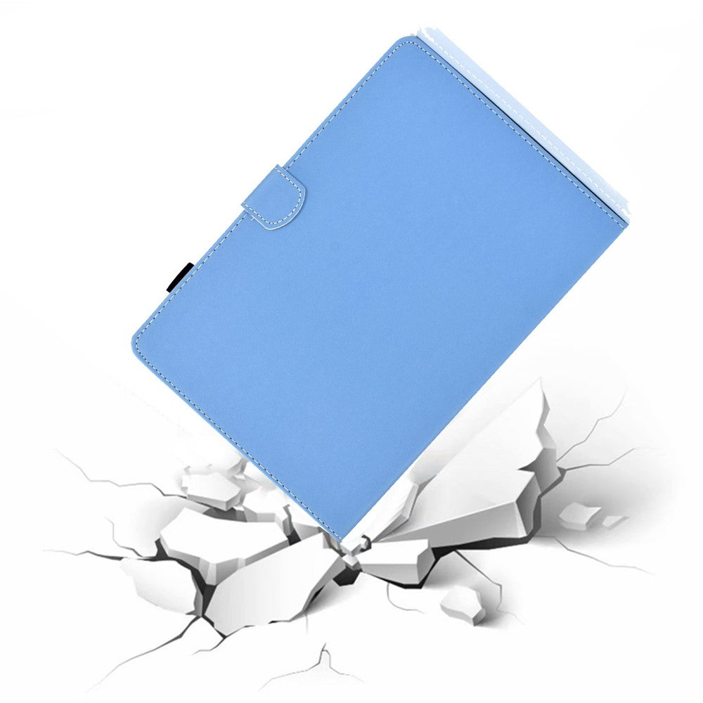 For Lenovo Tab M10 (Gen 3) TB-328F Fold Stand Magnetic Flip Case PU Leather Auto Sleep/Wake Cover with Card Slots and Pencil Holder - Blue