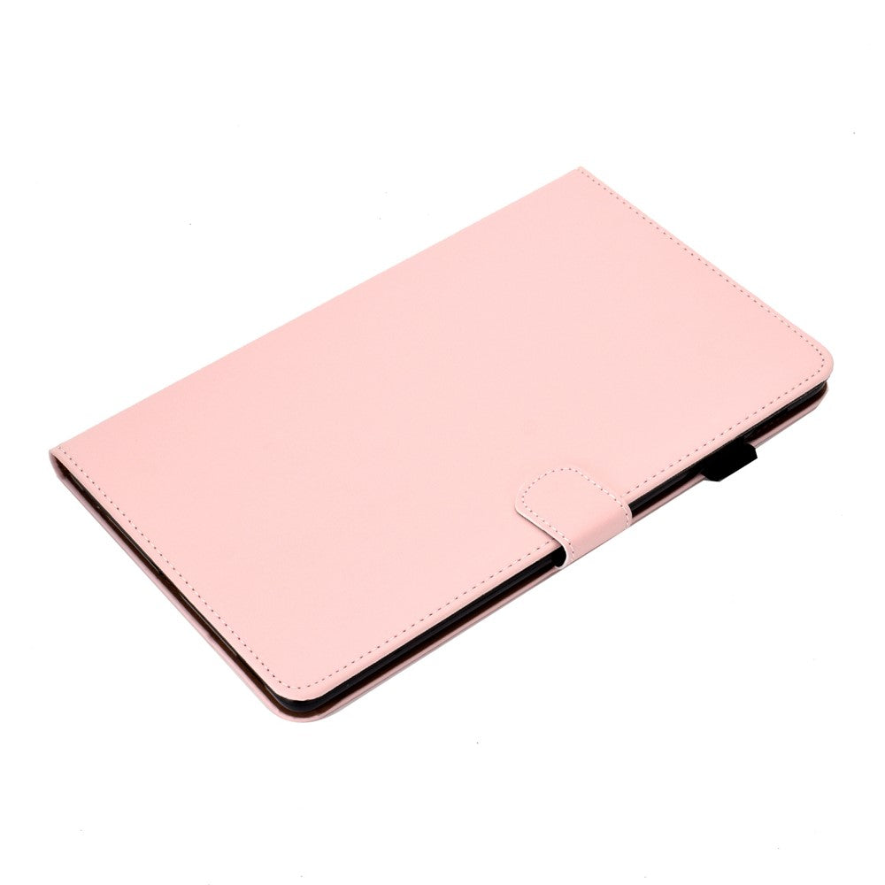 For Lenovo Tab M10 (Gen 3) TB-328F Fold Stand Magnetic Flip Case PU Leather Auto Sleep/Wake Cover with Card Slots and Pencil Holder - Pink