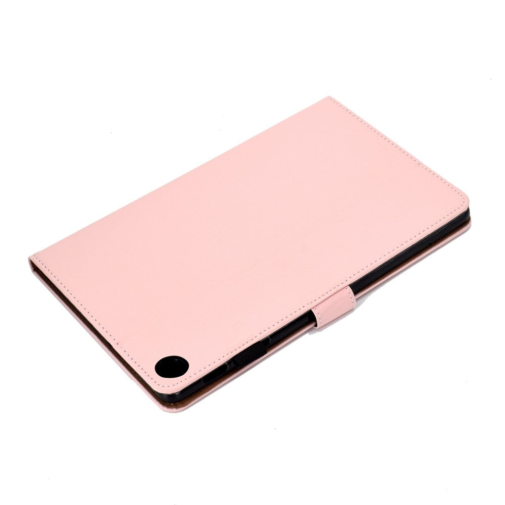 For Lenovo Tab M10 (Gen 3) TB-328F Fold Stand Magnetic Flip Case PU Leather Auto Sleep/Wake Cover with Card Slots and Pencil Holder - Pink
