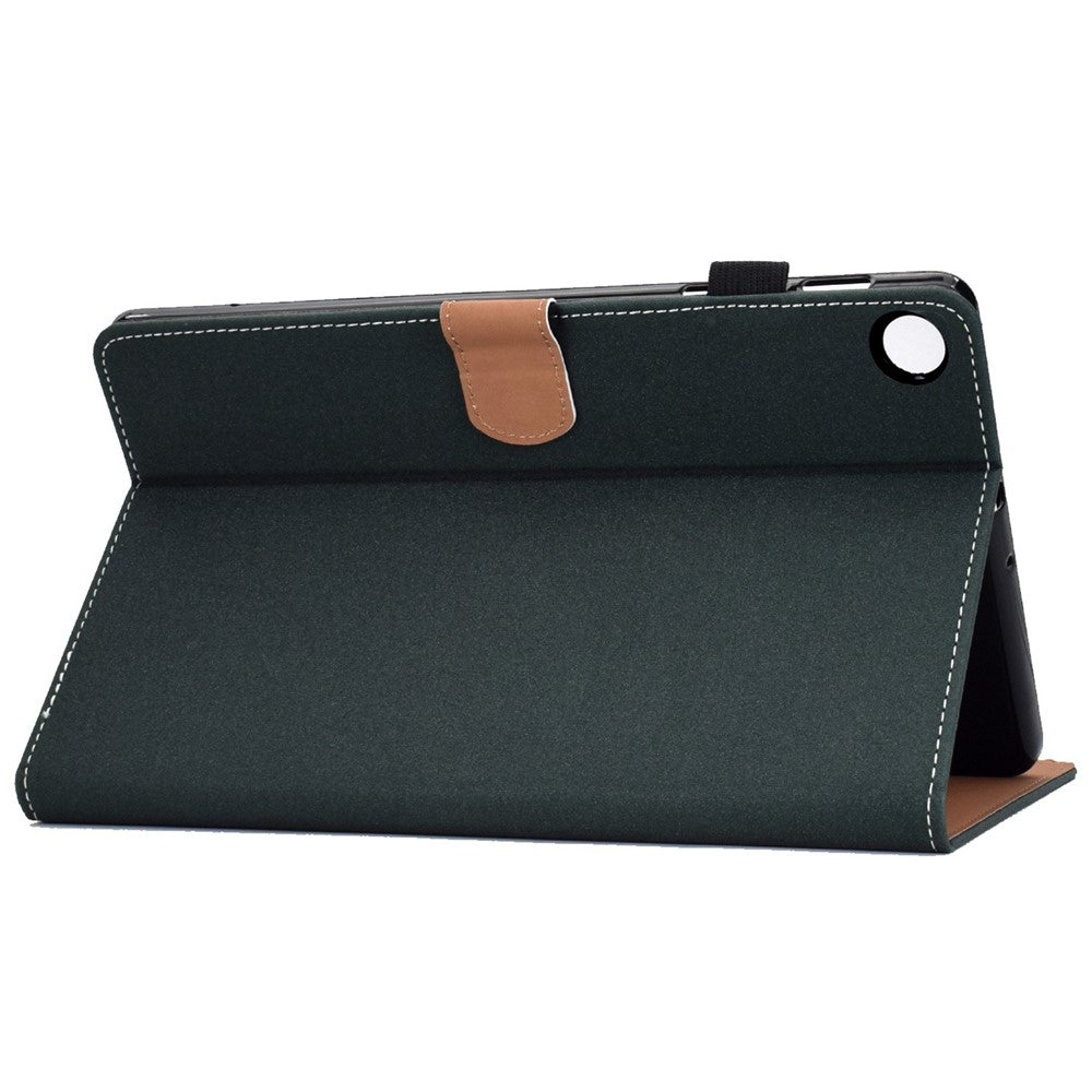 For Lenovo Tab M10 (Gen 3) TB-328F Fold Stand Magnetic Flip Case PU Leather Auto Sleep/Wake Cover with Card Slots and Pencil Holder - Green
