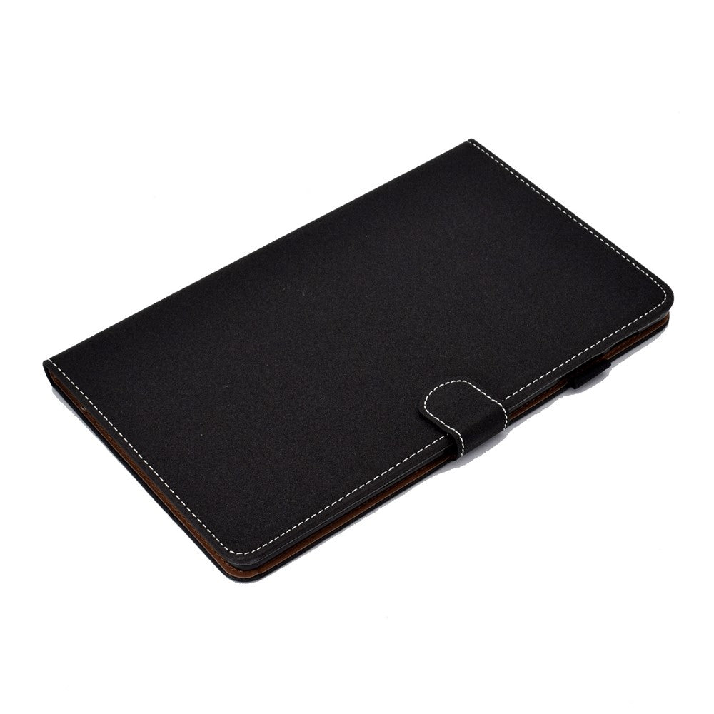 For Lenovo Tab M10 (Gen 3) TB-328F Fold Stand Magnetic Flip Case PU Leather Auto Sleep/Wake Cover with Card Slots and Pencil Holder - Black