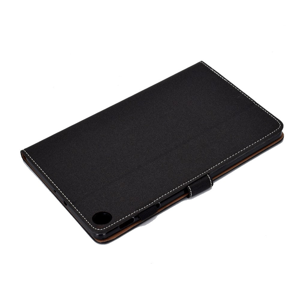 For Lenovo Tab M10 (Gen 3) TB-328F Fold Stand Magnetic Flip Case PU Leather Auto Sleep/Wake Cover with Card Slots and Pencil Holder - Black