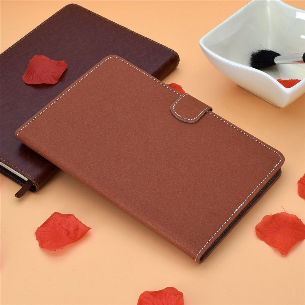 For Lenovo Tab M10 (Gen 3) TB-328F Fold Stand Magnetic Flip Case PU Leather Auto Sleep/Wake Cover with Card Slots and Pencil Holder - Brown