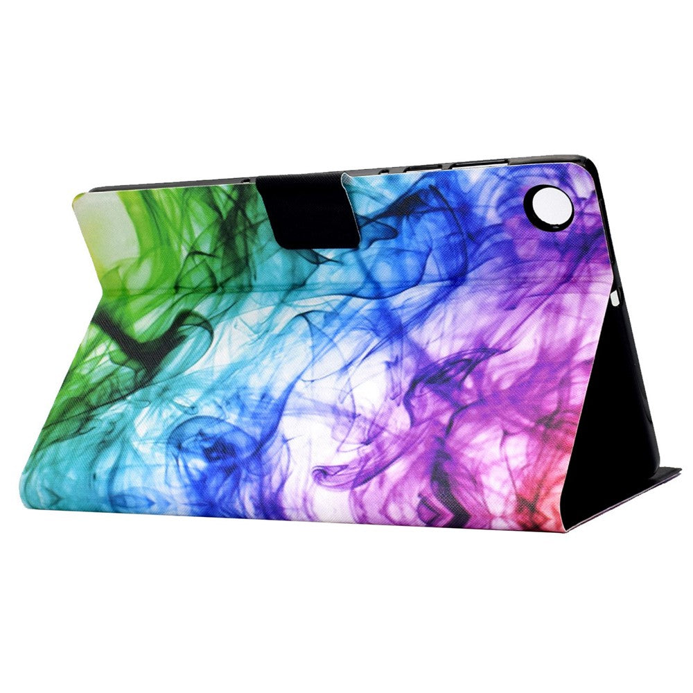 For Lenovo Tab M10 (Gen 3) TB-328FU / TB-328XU B2 Pattern Printing Stand Protective Case Auto Sleep / Wake Function PU Leather Smart Cover with Card Slots - Fog