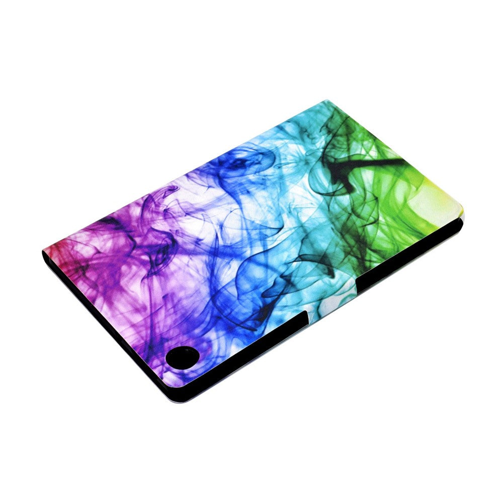 For Lenovo Tab M10 (Gen 3) TB-328FU / TB-328XU B2 Pattern Printing Stand Protective Case Auto Sleep / Wake Function PU Leather Smart Cover with Card Slots - Fog