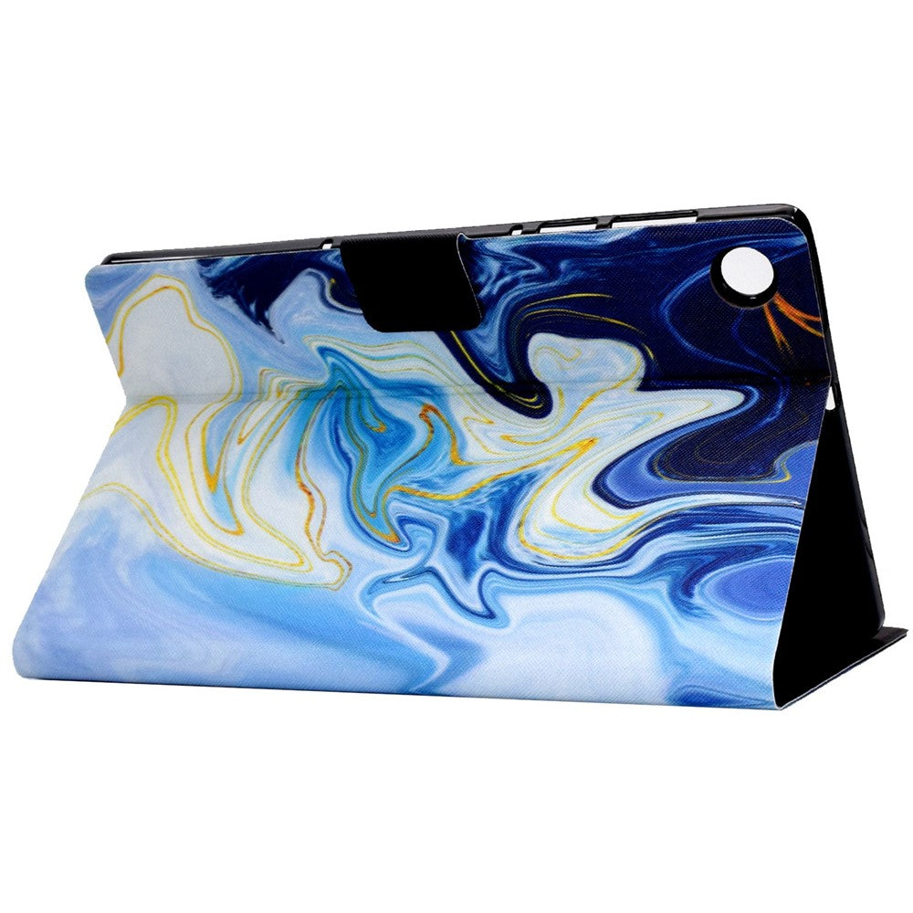 For Lenovo Tab M10 (Gen 3) TB-328FU / TB-328XU B2 Pattern Printing Stand Protective Case Auto Sleep / Wake Function PU Leather Smart Cover with Card Slots - Blue Marble