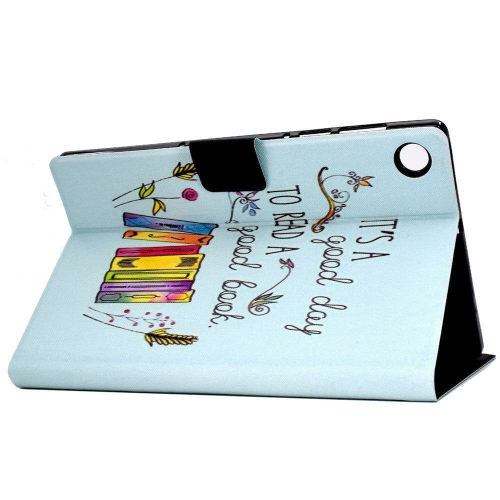 For Lenovo Tab M10 (Gen 3) TB-328FU / TB-328XU B2 Pattern Printing Stand Protective Case Auto Sleep / Wake Function PU Leather Smart Cover with Card Slots - Colorful Books
