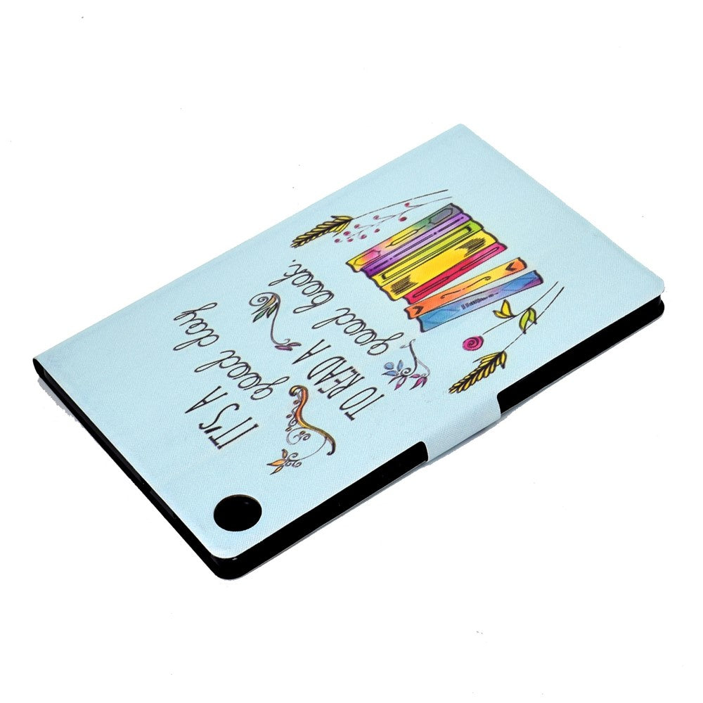 For Lenovo Tab M10 (Gen 3) TB-328FU / TB-328XU B2 Pattern Printing Stand Protective Case Auto Sleep / Wake Function PU Leather Smart Cover with Card Slots - Colorful Books