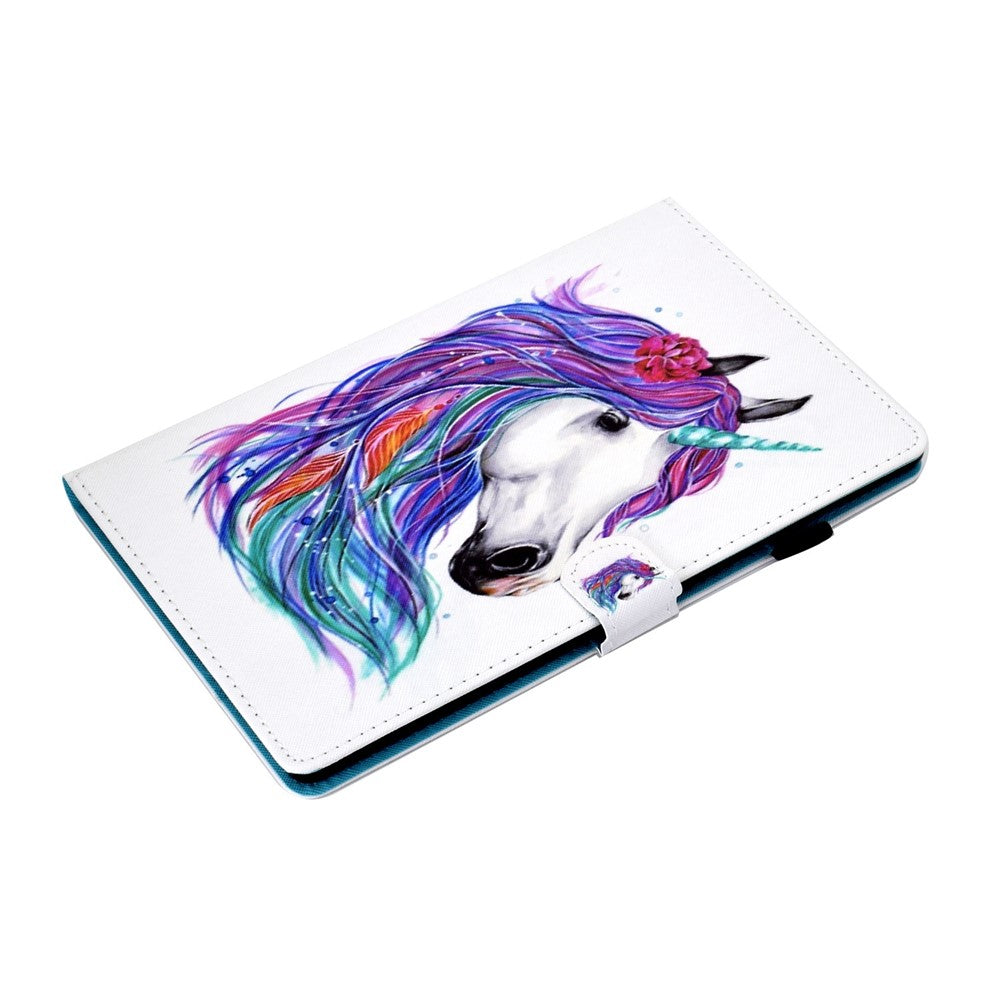For Lenovo Tab M10 (Gen 3) TB-328FU / TB-328XU A2 Pattern Printing PU Leather Case Adjustable Stand Protection Smart Cover with Card Slots and Pencil Holder - Horse