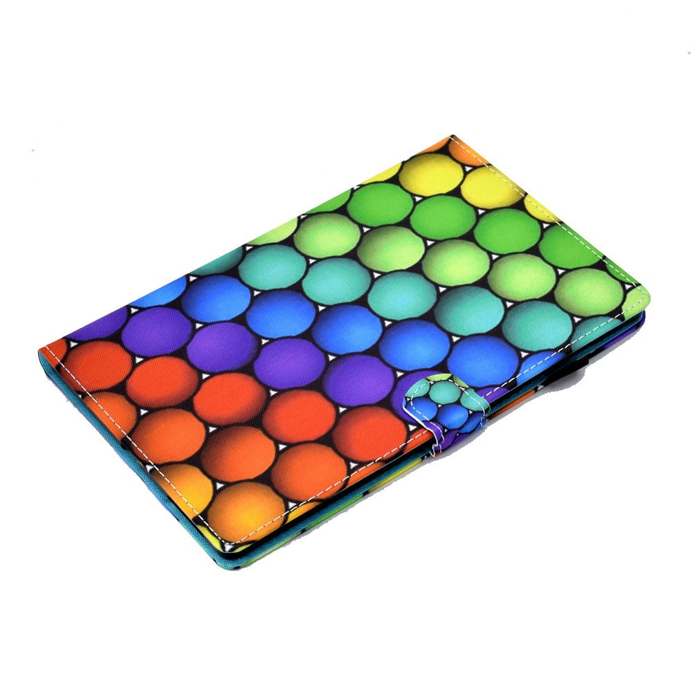 For Lenovo Tab M10 (Gen 3) TB-328FU / TB-328XU A2 Pattern Printing PU Leather Case Adjustable Stand Protection Smart Cover with Card Slots and Pencil Holder - Balls