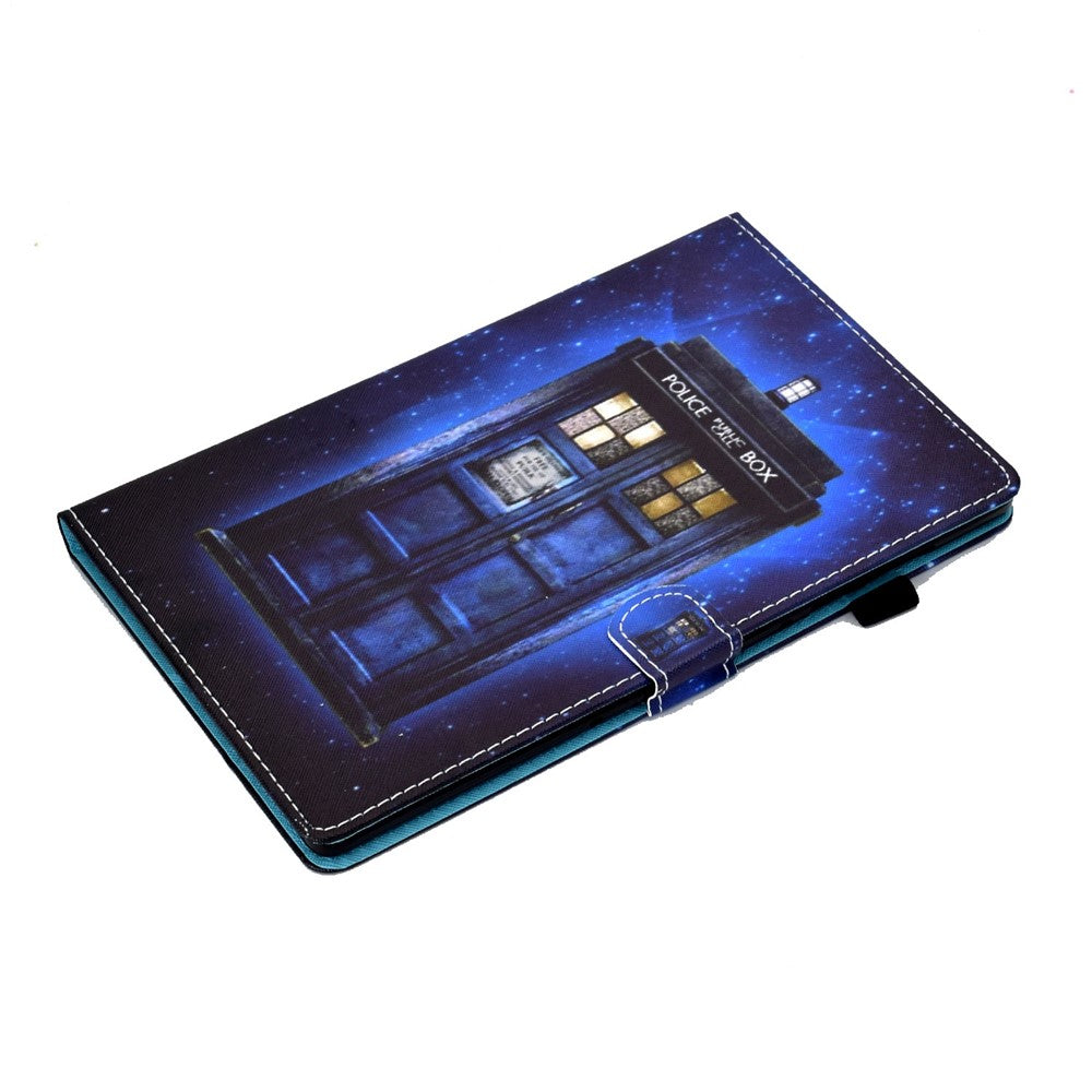 For Lenovo Tab M10 (Gen 3) TB-328FU / TB-328XU A2 Pattern Printing PU Leather Case Adjustable Stand Protection Smart Cover with Card Slots and Pencil Holder - Police Box