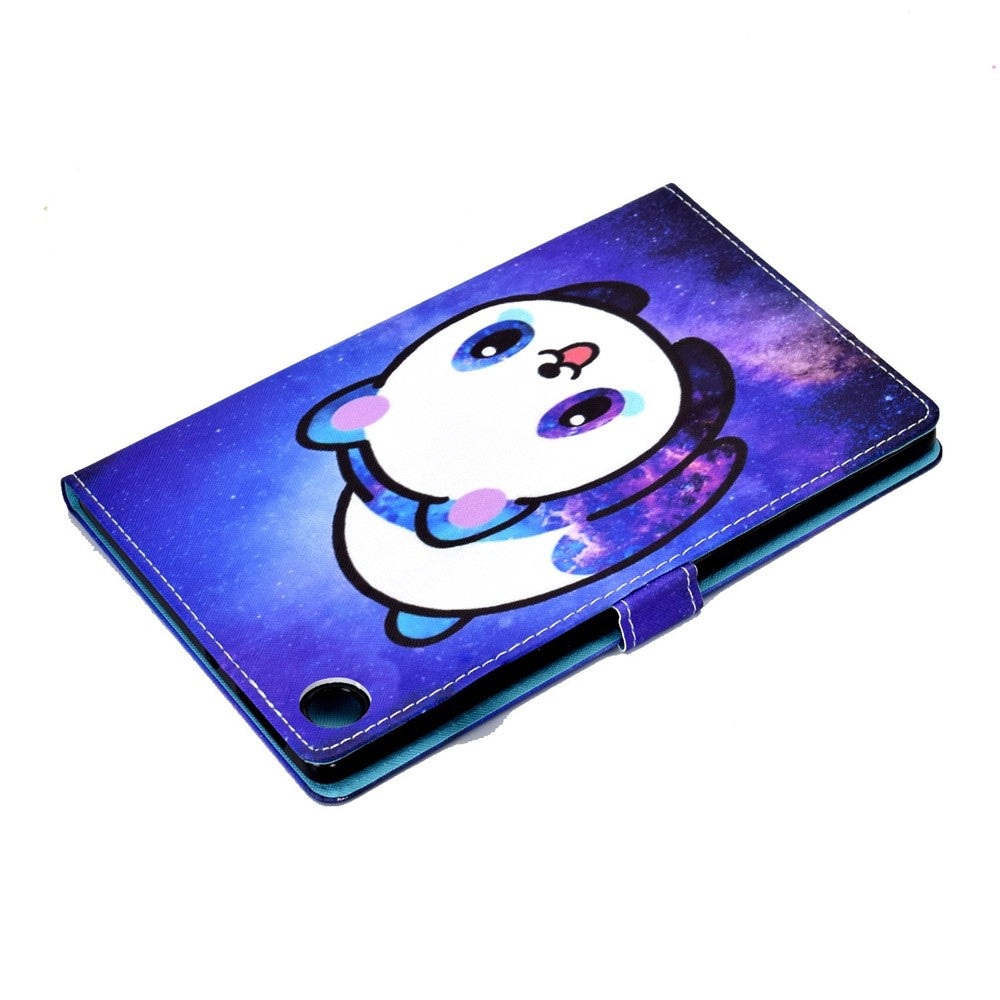 For Lenovo Tab M10 (Gen 3) TB-328FU / TB-328XU A2 Pattern Printing PU Leather Case Adjustable Stand Protection Smart Cover with Card Slots and Pencil Holder - Panda