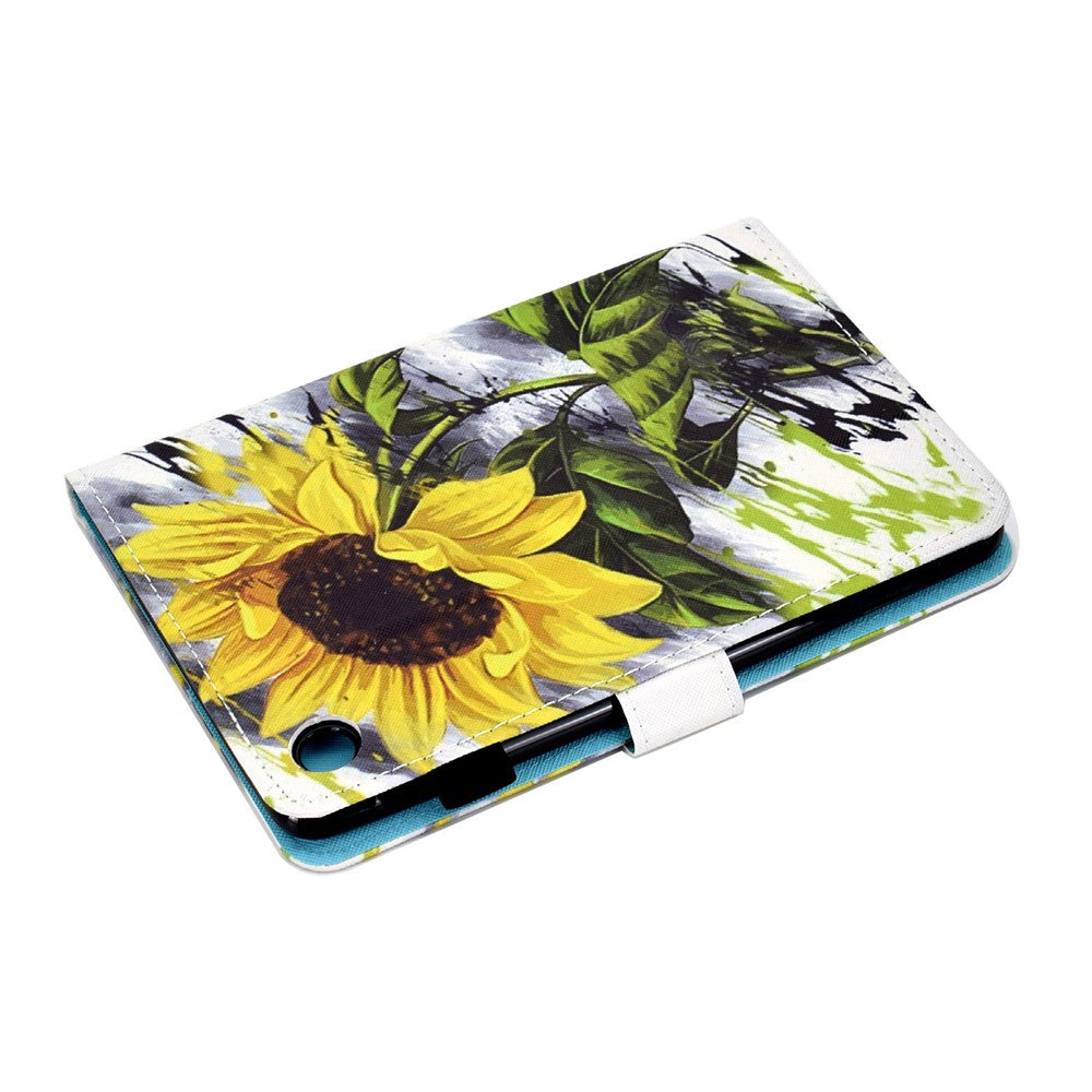For Lenovo Tab M10 (Gen 3) TB-328FU / TB-328XU A2 Pattern Printing PU Leather Case Adjustable Stand Protection Smart Cover with Card Slots and Pencil Holder - Sunflower