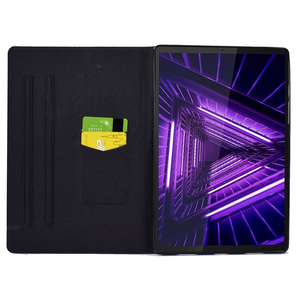 Protective Case for Lenovo Tab M10 Plus (3rd Gen) / Xiaoxin Pad 2022 10.6 inch Pattern Printing Tablet Leather Cover with Card Slots Stand - Blue Butterfly