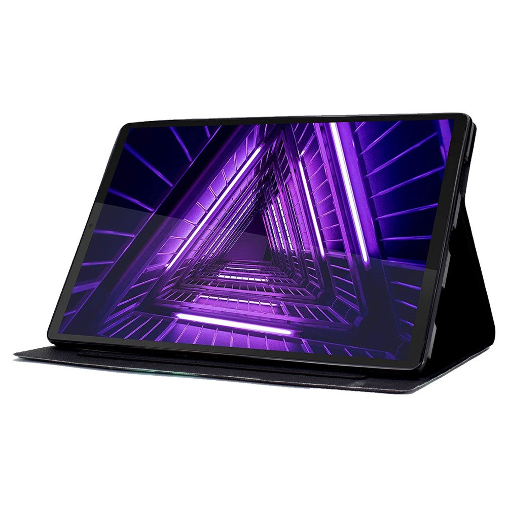 Protective Case for Lenovo Tab M10 Plus (3rd Gen) / Xiaoxin Pad 2022 10.6 inch Pattern Printing Tablet Leather Cover with Card Slots Stand - Never Stop Dreaming