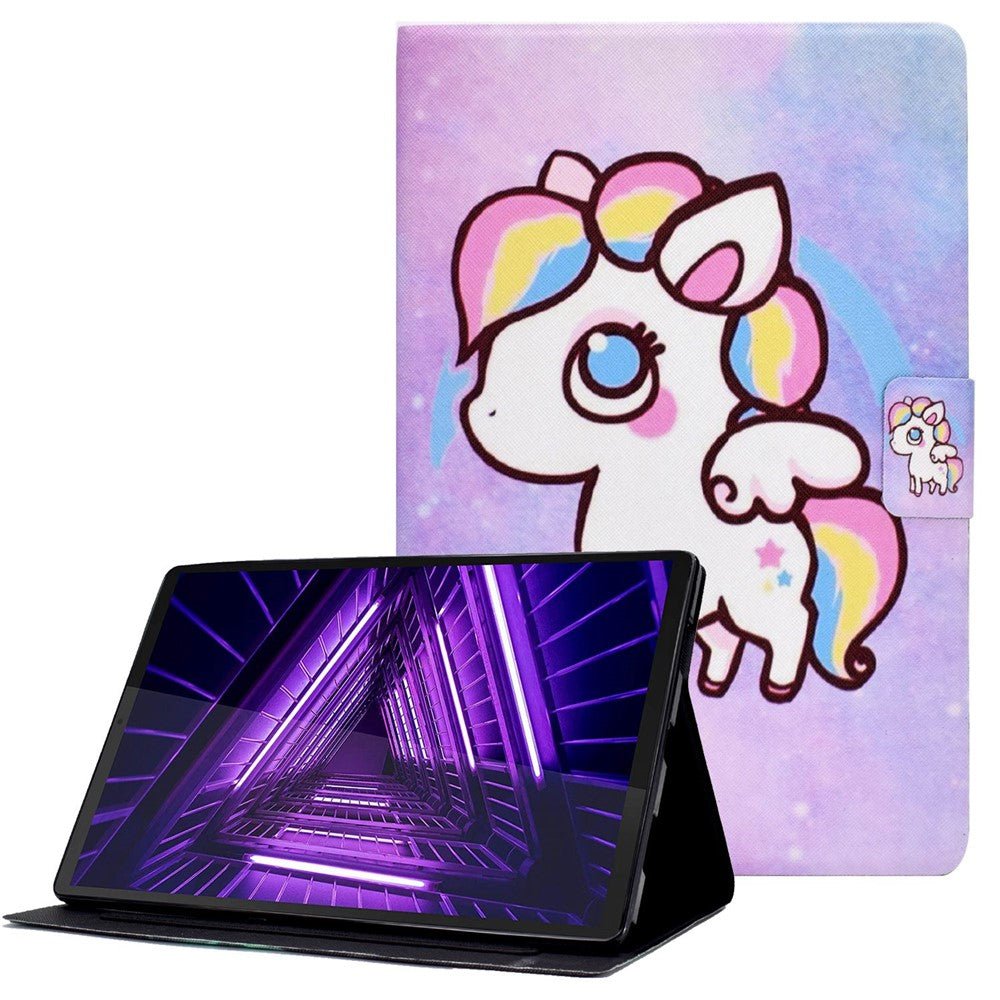 Protective Case for Lenovo Tab M10 Plus (3rd Gen) / Xiaoxin Pad 2022 10.6 inch Pattern Printing Tablet Leather Cover with Card Slots Stand - Horse